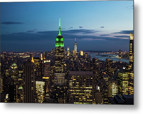 Empire State At Night - Metal Print