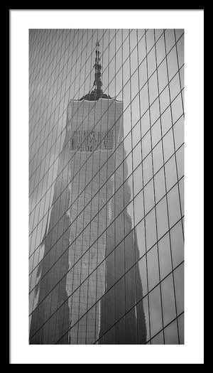 One World Trade Center Reflection - Framed Print