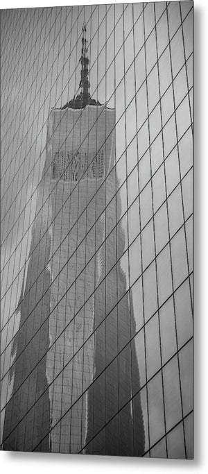 One World Trade Center Reflection - Metal Print