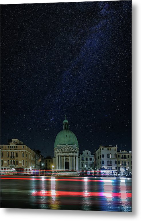 Venice At Night - Metal Print